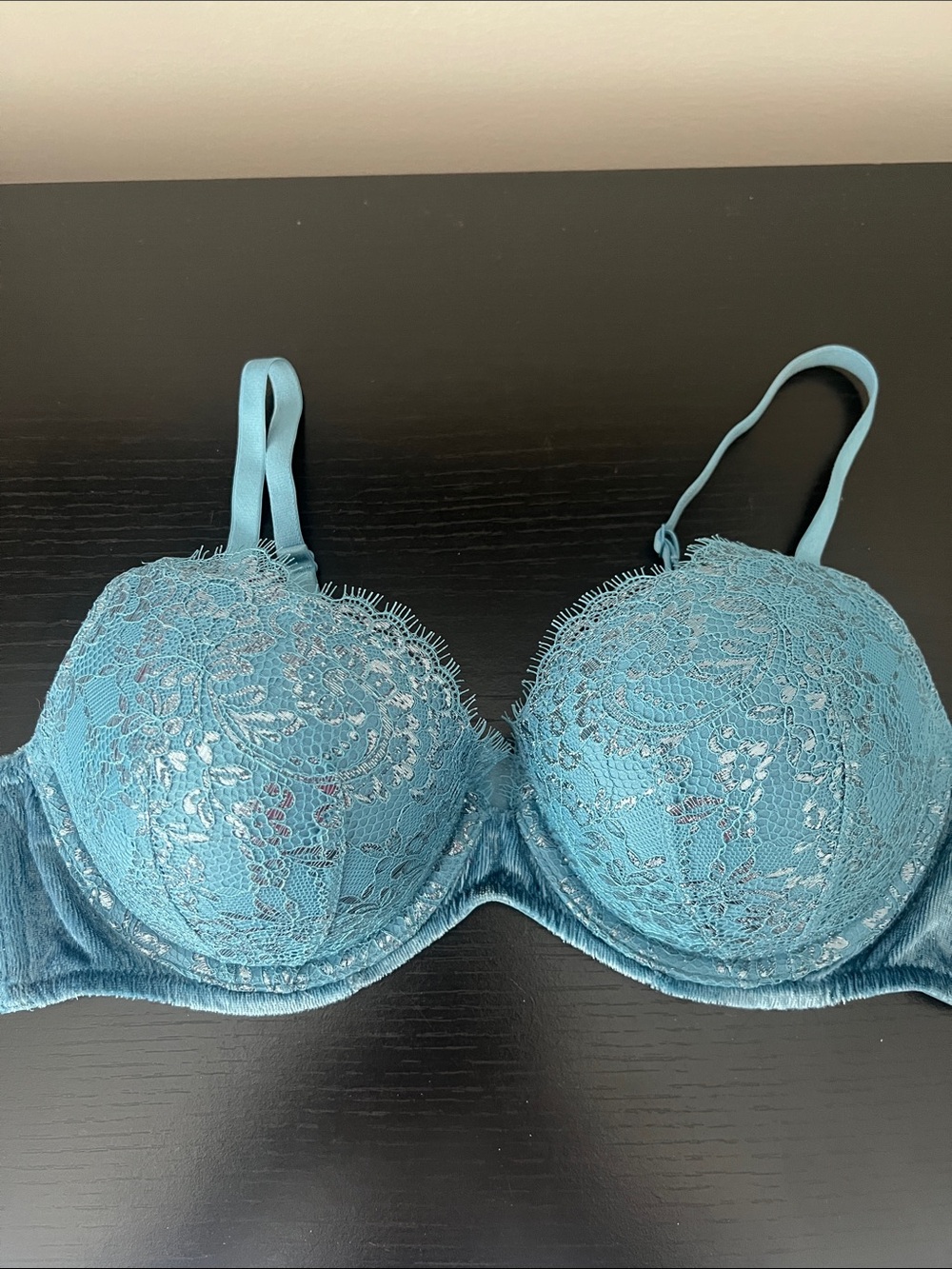VS Very Sexy Lace Push-Up Bra in Teal